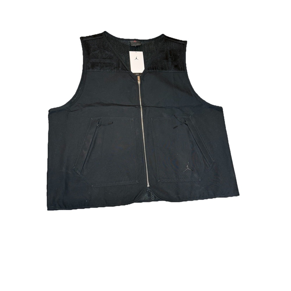 Nike Jordan Essentials Utility Vest Mesh Mens Black HF9327-010 Large NWT $140